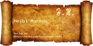 Heibl Martos névjegykártya